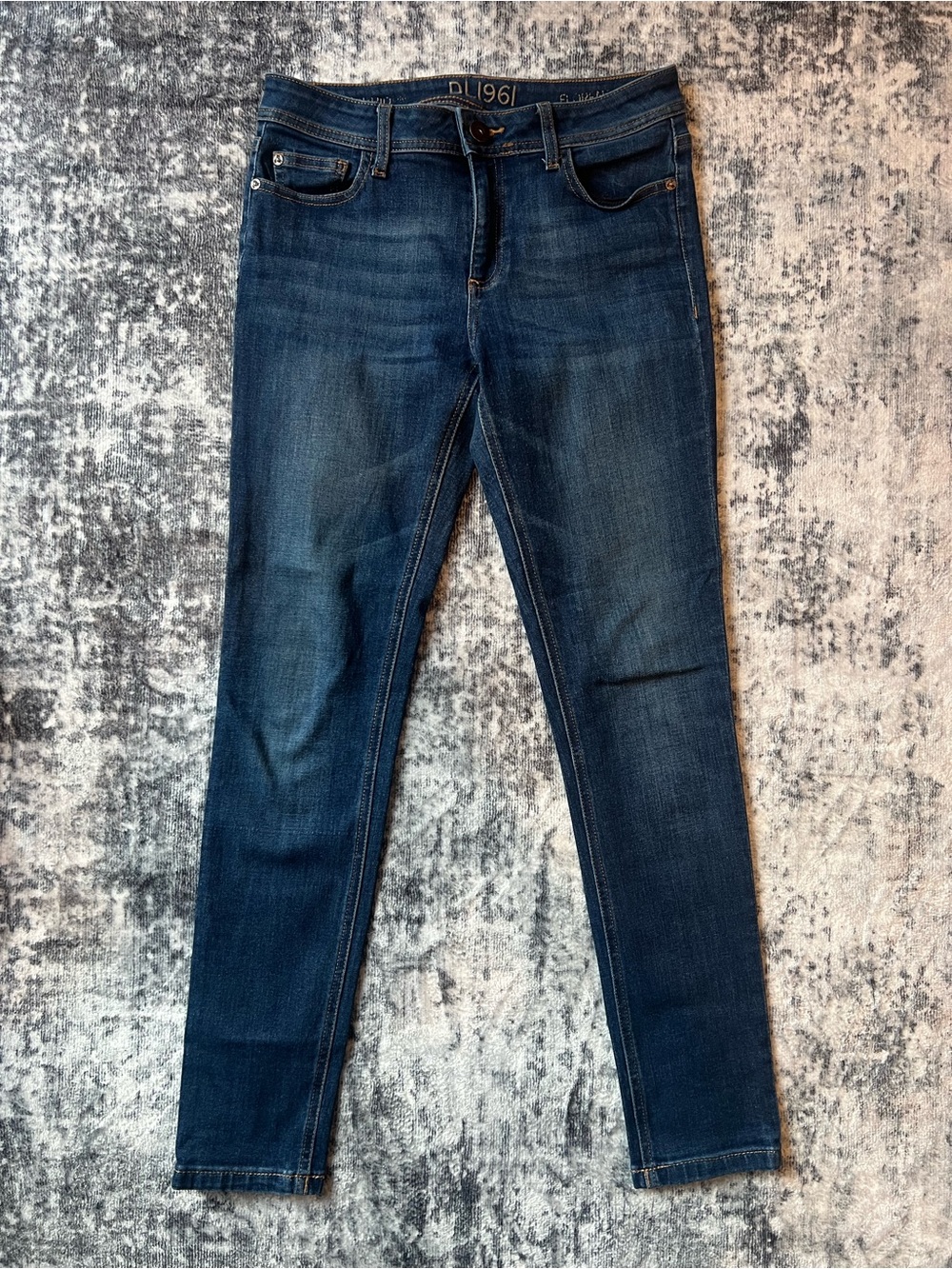 DL1961 Florence Instasculpt Mid Rise Skinny Jeans Size 28 Dark Wash Stretch